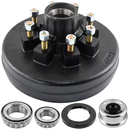 Trailer Brake Hub Drum Kit - 12"x2" for 7000 lbs Axle