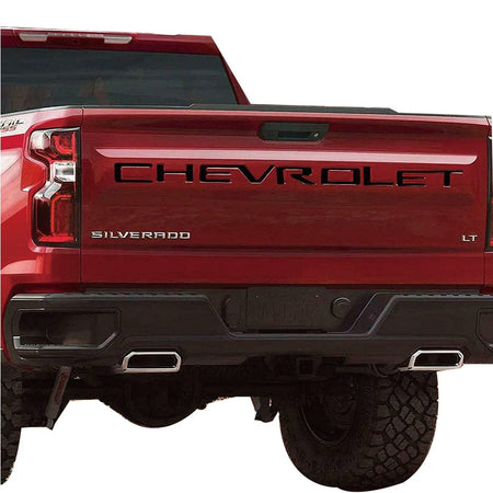 Chevrolet Silverado Emblems Rear tailgate Letters Insert Nameplate Black