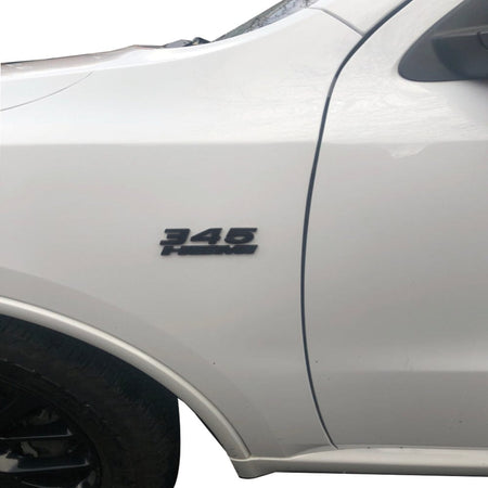 Dodge Challenger Emblem 345 HEMI Letter Badge Black