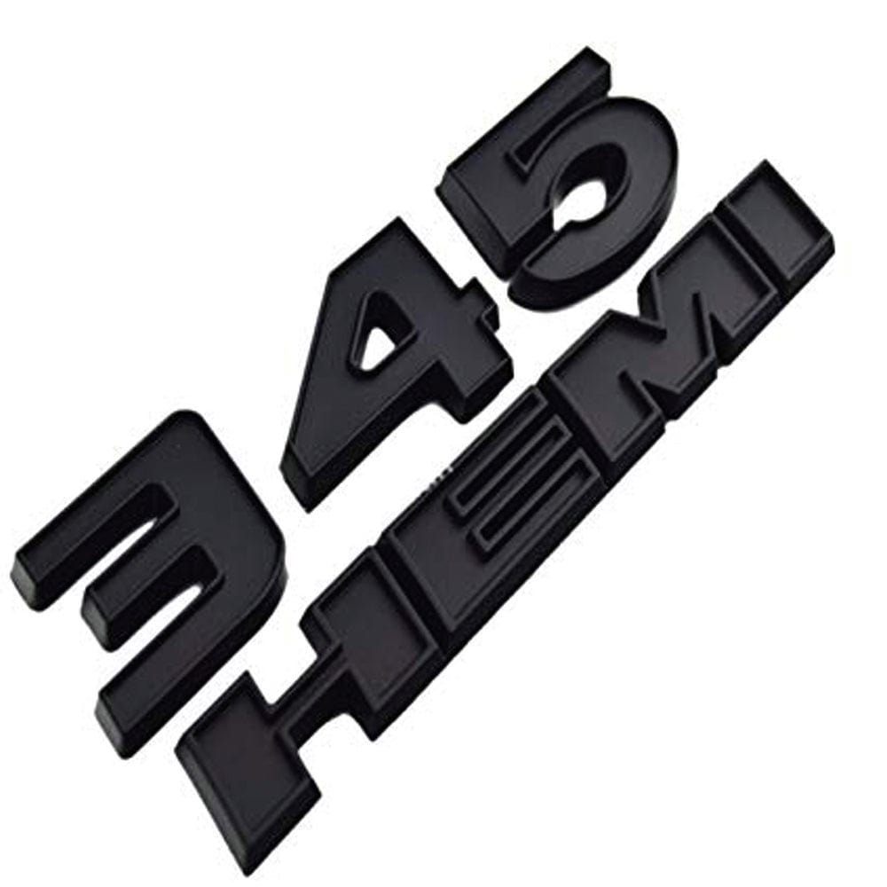 Dodge Challenger Emblem 345 HEMI Letter Badge Black