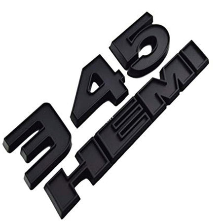 Dodge Challenger Emblem 345 HEMI Letter Badge Black