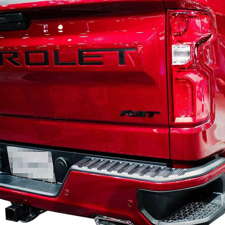 Chevrolet Silverado Emblems Rear tailgate Letters Insert Nameplate Black