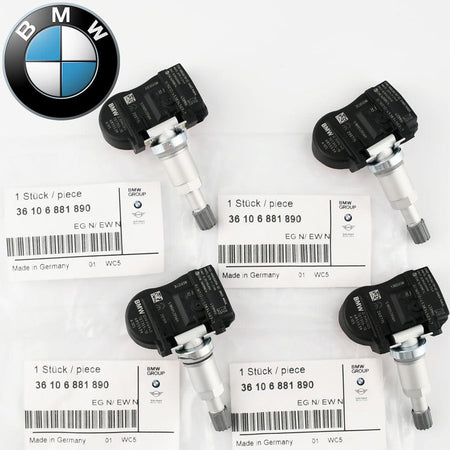 TPMS Tire Pressure Sensors for 2 3 4 Series i3 i8 X1 X2 X5 MINI (4-Pack)