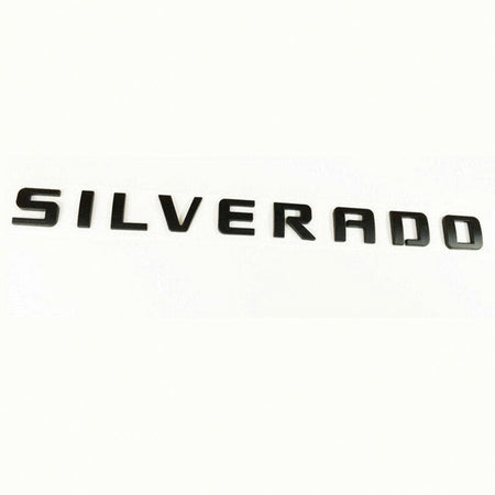 Silverado Nameplate Emblem Badge OEM Genuine Matte Black 2PC