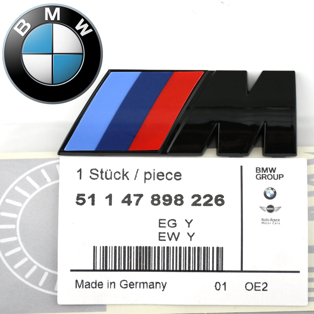 BMW M Sport Tri Emblem M-Tech 51147898226 Matte Black – AFA-Motors