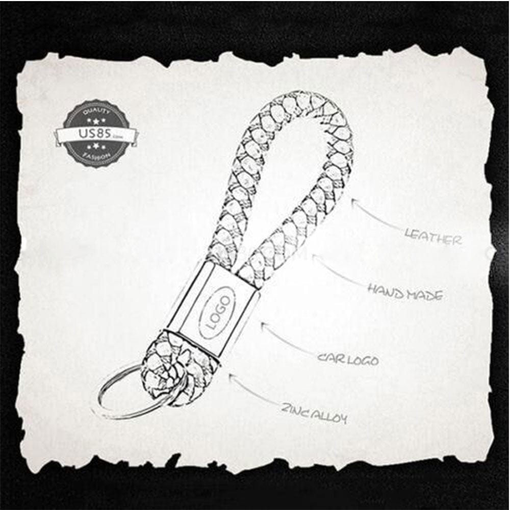 Honda Keychain Red Leather