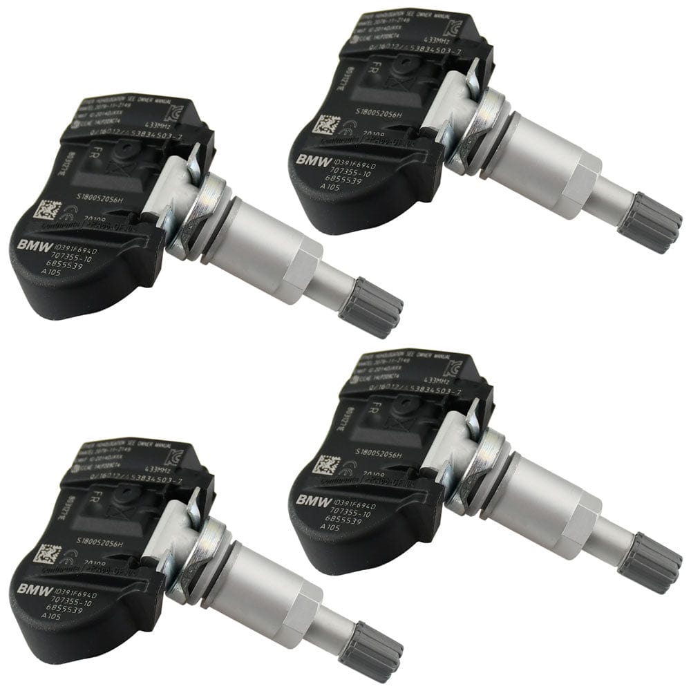 TPMS Tire Pressure Sensors for 2 3 4 Series i3 i8 X1 X2 X5 MINI (4-Pack)