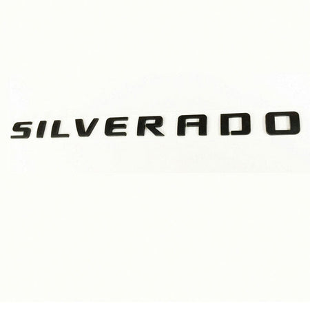 Silverado Nameplate Emblem Badge OEM Genuine Matte Black 2PC