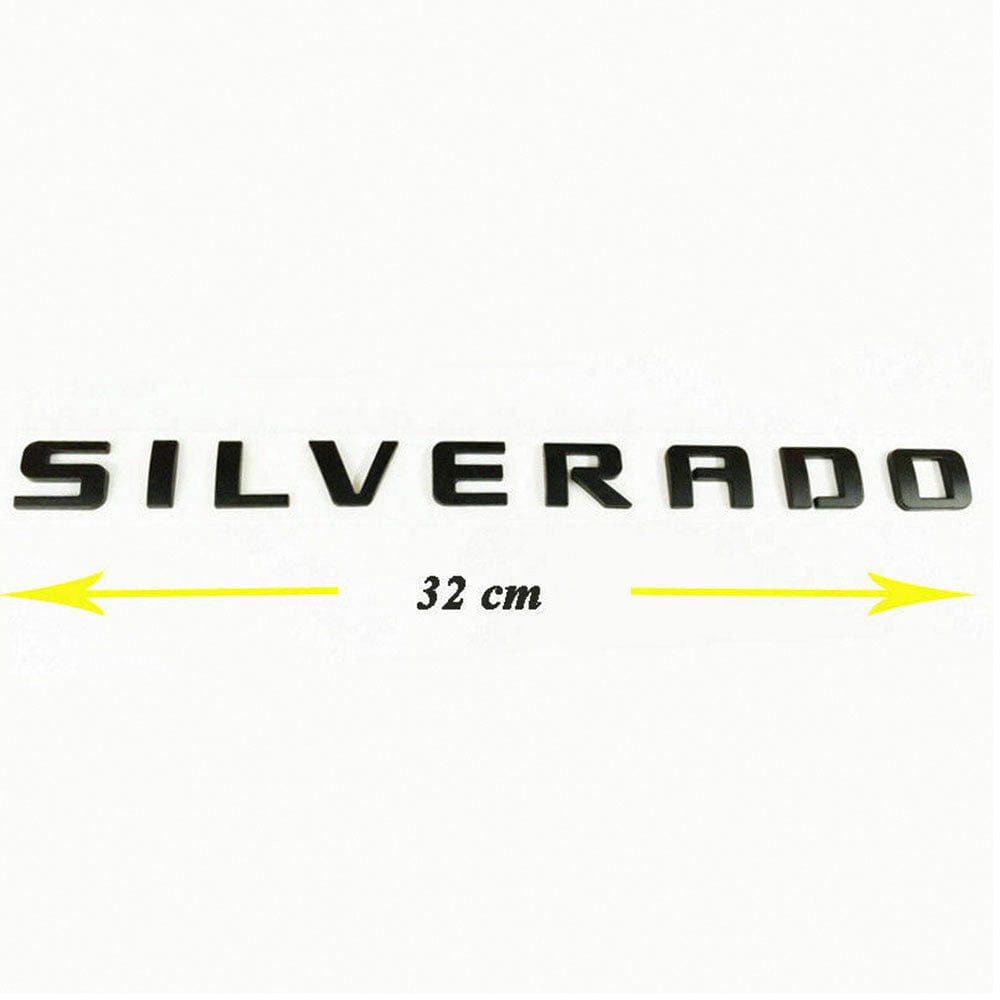 Chevrolet Silverado Emblem - Silverado Letter Matte Black 15129652