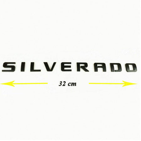 Chevrolet Silverado Emblem - Silverado Letter Matte Black 15129652
