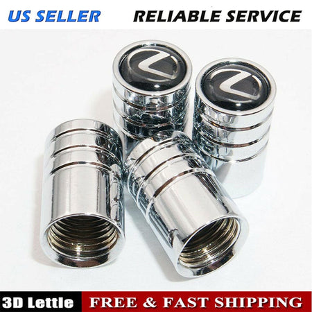 Wheel Tire Valve Dust Stems Air Caps + Lexus Logo Keychain