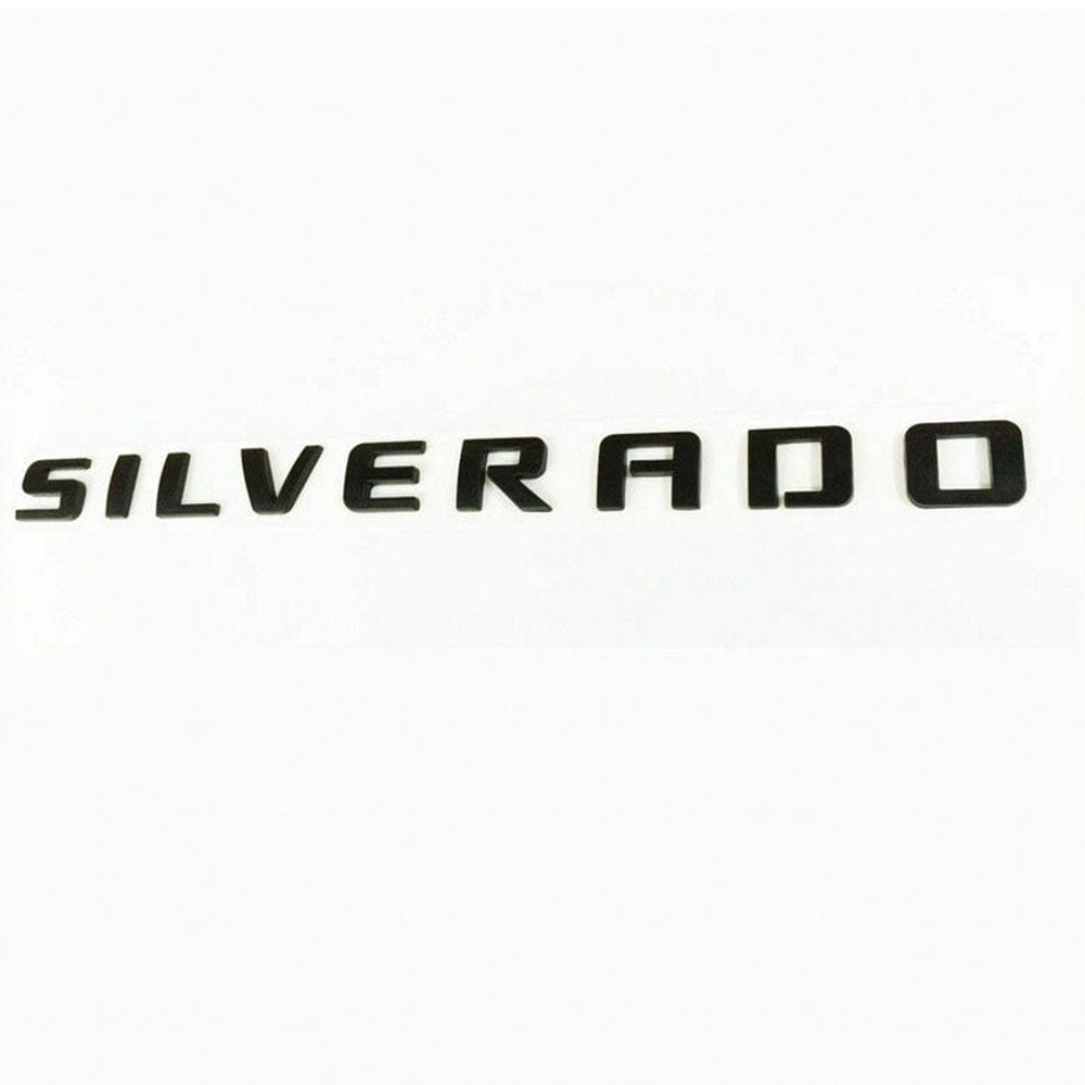 Chevrolet Silverado Emblem - Silverado Letter Matte Black 15129652