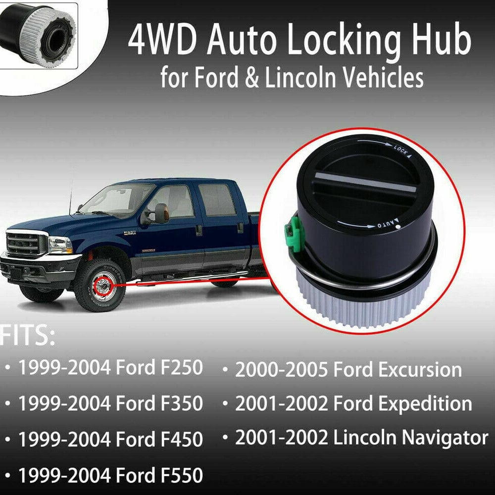 Front Auto Locking Hub Fit 1999-2004 Ford F250, F350, F450, F550 Super Duty, 2000-2005 Excursion, 2001 2002 Expedition, Lincoln Navigator
