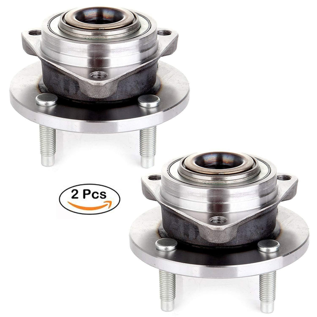 Front Wheel Bearing Fit Chevy Cobalt Saturn Ion Pontiac G5 Pontiac Pursuit Wheel Hub 4 Lugs, 513205 (2 Pack)