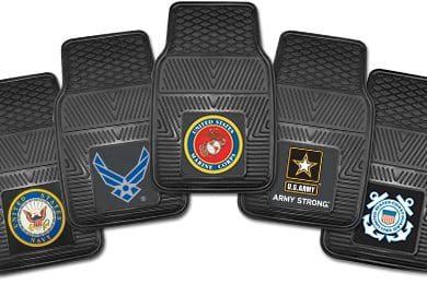 FANMATS Military Vinyl Floor Mats - Army, Navy, Marines