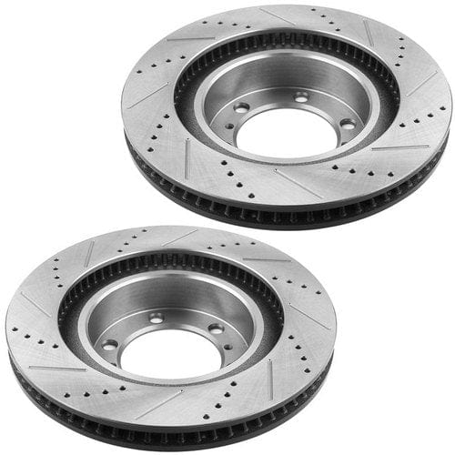 Front  Drilled & Slotted Brake Rotors for 2010 - 2021 Lexus GX460 Toyota 4Runner