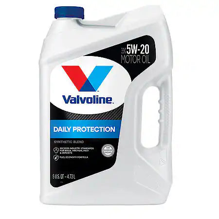 Valvoline Daily Protection 5W-20 Conventional Motor Oil, Easy Pour 5 Quart