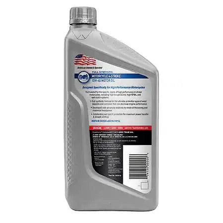 Valvoline 4-Stroke Motorcycle Full Synthetic 10W-40 Motor Oil: 1 Quart