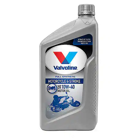 Valvoline 4-Stroke Motorcycle Full Synthetic 10W-40 Motor Oil: 1 Quart