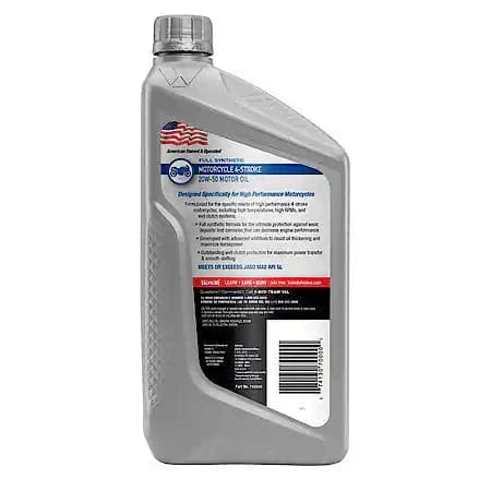 Valvoline 4-Stroke Motorcycle Full Synthetic 20W-50 Motor Oil: 1 Quart