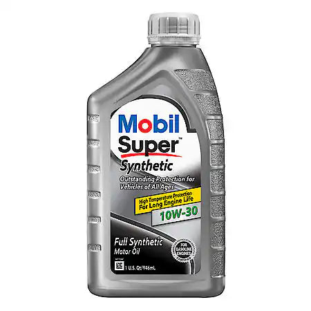 Mobil Super 10W-30 Full Synthetic Motor Oil, 1 Quart