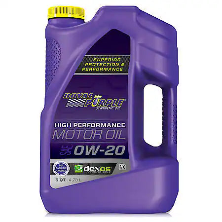 Royal Purple API-Licensed SAE 0W-20 High Performance Synthetic Motor Oil (5 Quart)