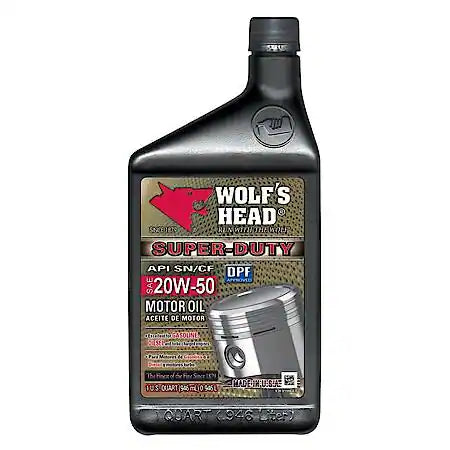 Wolfs Head Super-Duty 20W50 Motor Oil (1 Quart)