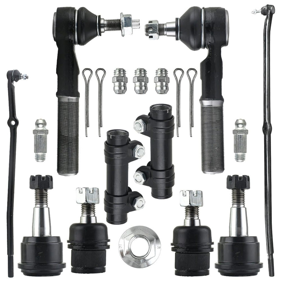 10pc Front Ball Joints Tie Rod Kit For 2003-2008 Dodge Ram 2500 3500 4WD