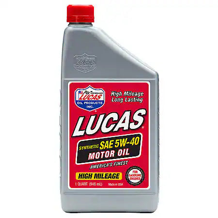 Lucas Oil Products 5W-40 Full Synthetic High Mileage Motor Oil, 1 Quart