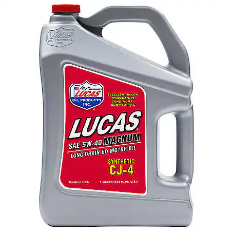 Lucas Oil Products 5W-40 Magnum CJ-4 Full Synthetic Heavy Duty Diesel Engine Oil, 1 Gallon