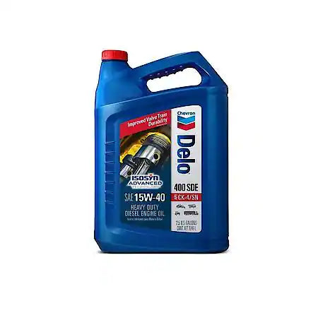 Chevron Delo 400 SDE HD Diesel SAE 15W-40 Motor Oil: Advanced Additive Technology, 2.5 Gallon