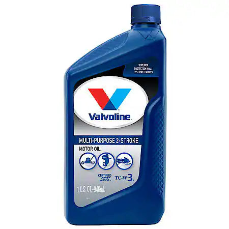 Valvoline 2-Cycle Multi-Purpose Conventional TC-W3 Engine Oil: 1 Quart