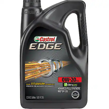 Castrol EDGE Full Synthetic Motor Oil, 0W-20 (5 Quart)