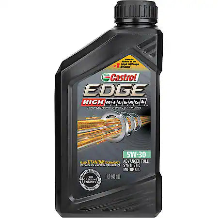 Castrol EDGE Full Synthetic High Mileage Motor Oil, 5W-30 (1 Quart)