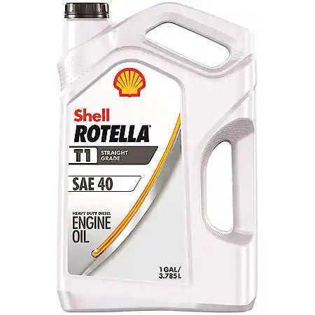 Shell Rotella T1 40 Straight Grade Conventional Heavy Duty Diesel Engine Oil, 1 Gallon