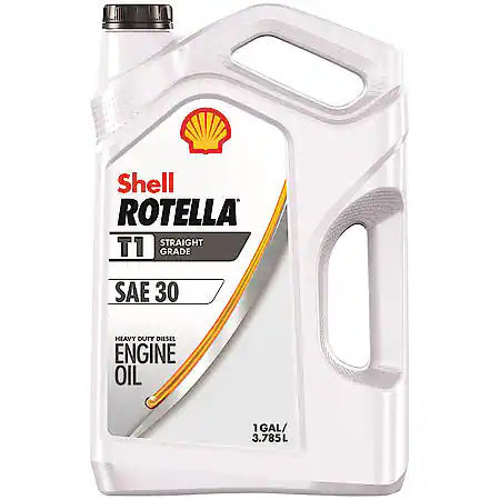 Shell Rotella T1 30 Straight Grade Conventional Heavy Duty Diesel Engine Oil, 1 Gallon