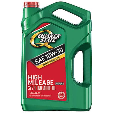 Quaker State High Mileage 10W-30 Motor Oil 5 Quart