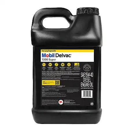 Mobil Delvac 1300 Super 15W-40 Conventional Heavy Duty Diesel Engine Oil, 2.5 Gallon