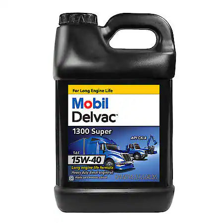 Mobil Delvac 1300 Super 15W-40 Conventional Heavy Duty Diesel Engine Oil, 2.5 Gallon