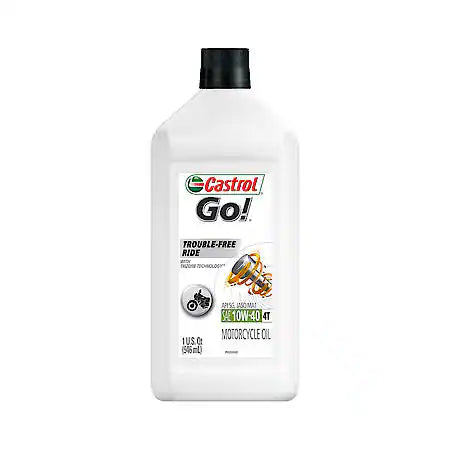 Castrol GO! 4T Conventional 10W-40 Motorcycle Oil: A Trouble-Free Ride Time After Time, 1 Quart