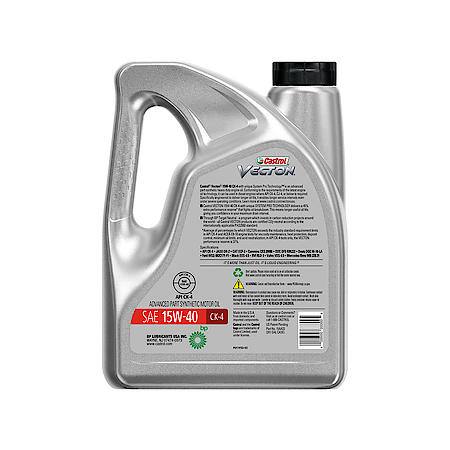 Castrol VECTON Advanced Synthetic Blend 15W-40 CK-4 Motor Oil: Provides Longer Useful Oil Life, 1 Gallon