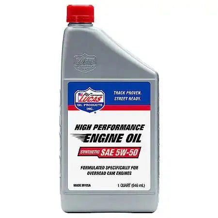 Lucas Oil Products High Performance 5W-50 Full Synthetic Motor Oil, 1 Quart