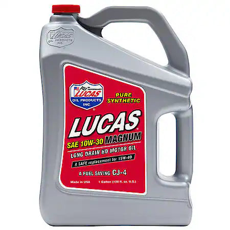 Lucas Oil Products Fuel Saving 10W-30 Magnum CJ-4 Full Synthetic Heavy Duty Diesel Engine Oil, 1 Gallon