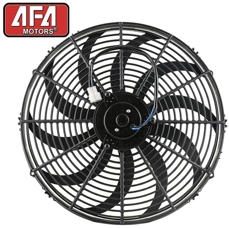 16" 12V 160W Electric Radiator Cooling Fan Curved Blade Push Push