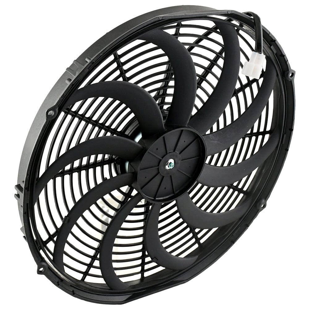 16" Electric Cooling Fan 12V 160W | Curved Blade Push Type
