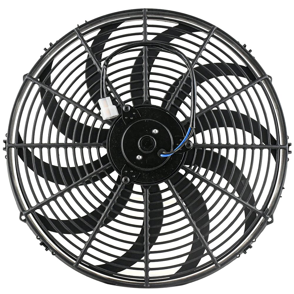 16" Electric Cooling Fan 12V 160W | Curved Blade Push Type