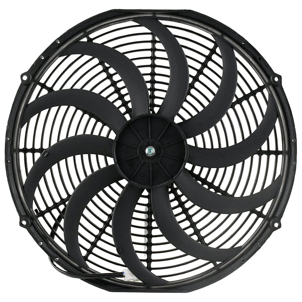 16" Electric Cooling Fan 12V 160W | Curved Blade Push Type