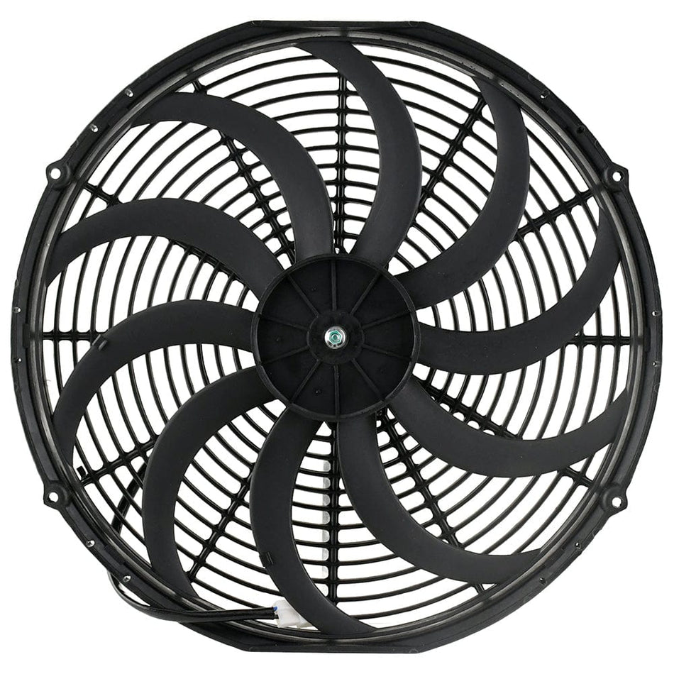 16" Electric Cooling Fan 12V 160W | Curved Blade Push Type