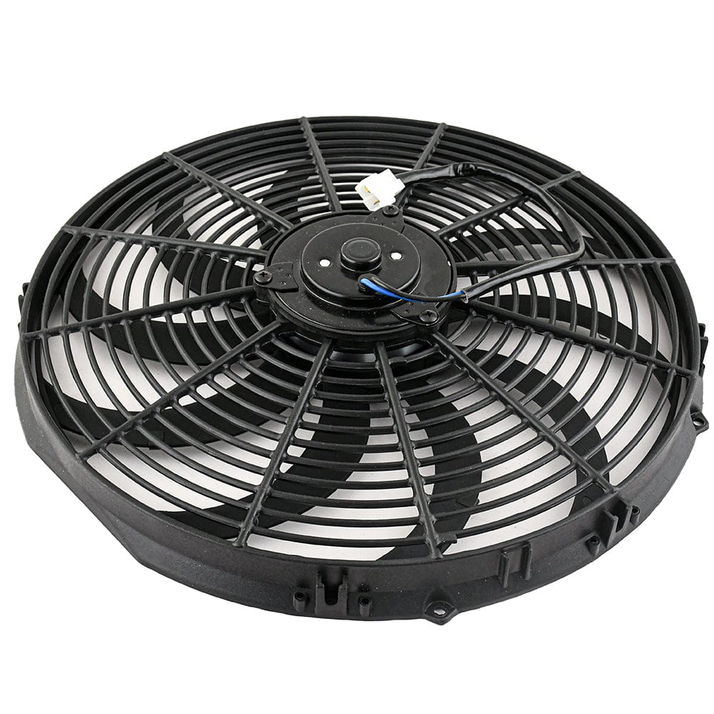 16" Electric Cooling Fan 12V 160W | Curved Blade Push Type