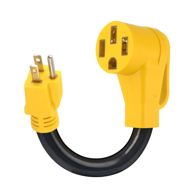 RV Electrical Power Adapter Cord-15A Male to 50A Female 12inch Power Cord，ETL Listed